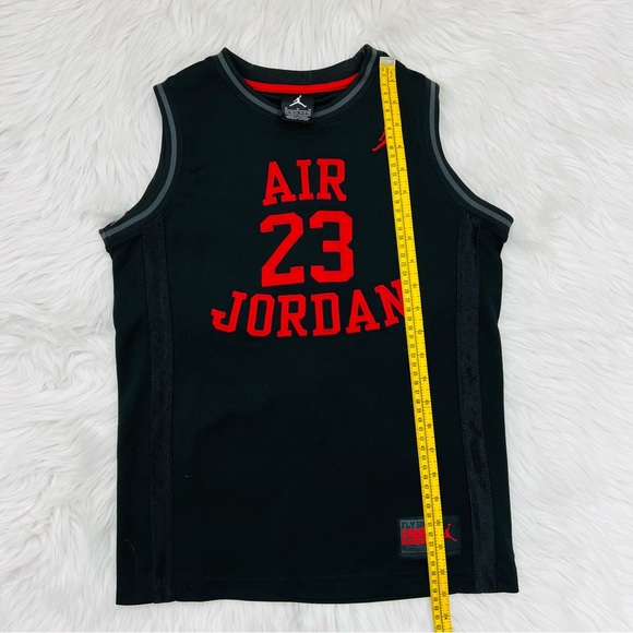 Nike Air Jordan Jumpman Michael Jordan #23 Basketball Jersey Black Red - Picture 10 of 11